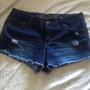 Dark wash shorts